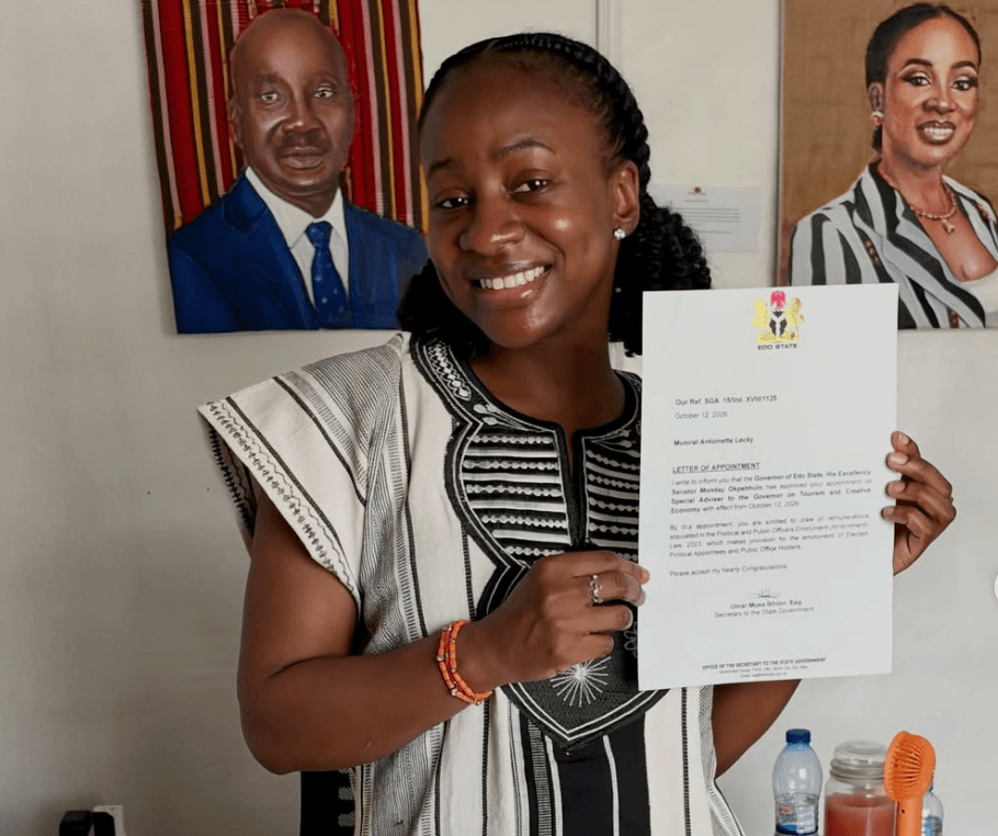 Ex-BBNaija Star Anto Lecky Appointed Special Adviser on Tourism and Creative Economy in Edo State